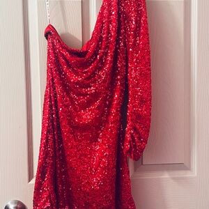 Maggie Sottero Crimson Sequin Dress